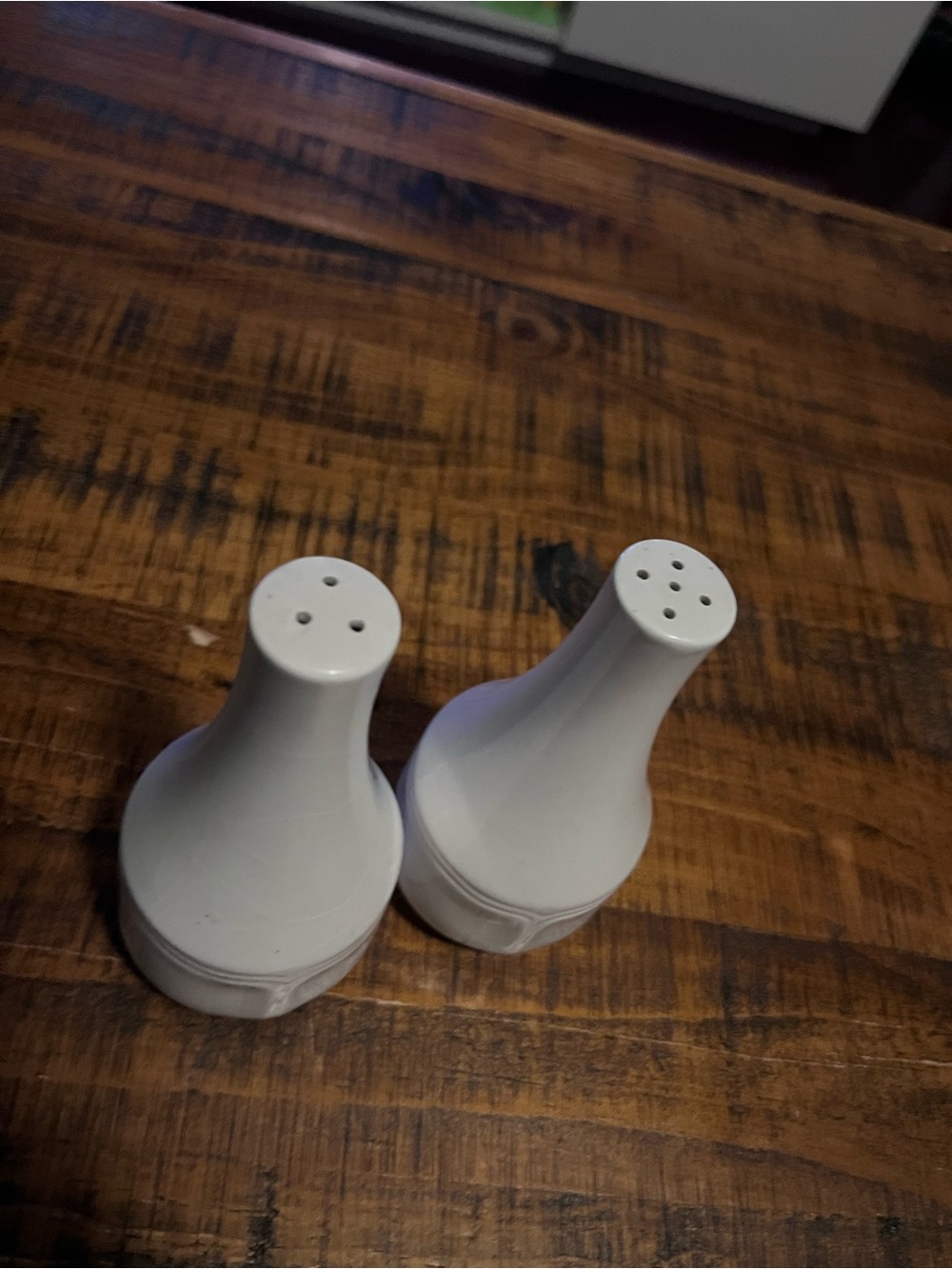 White Ceramic Salt and Pepper Shakers - Classic Home Accents